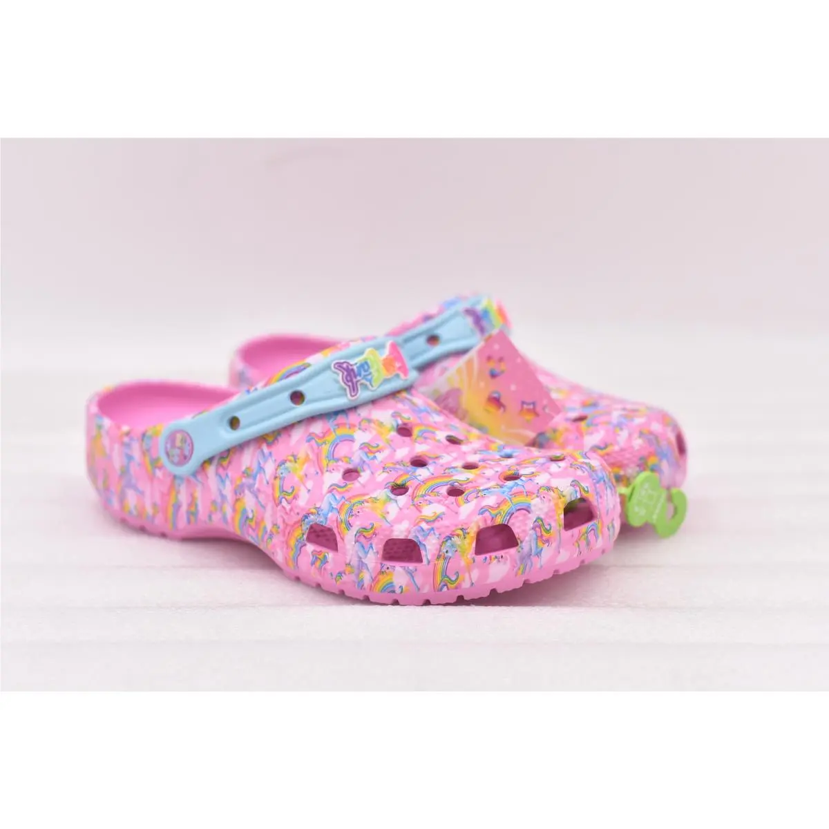 Girl`s Crocs Lisa Frank Classic Clogs in Taffy Pink Size 6J