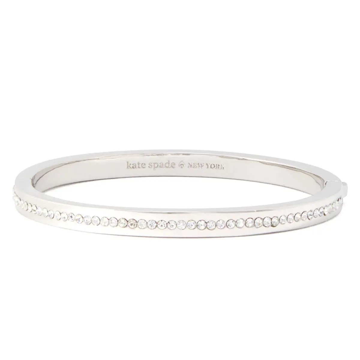 Women`s Bracelet Bangle Jewelry Ring It Up Pave Bangle - Clear/Silver by Kate Spade