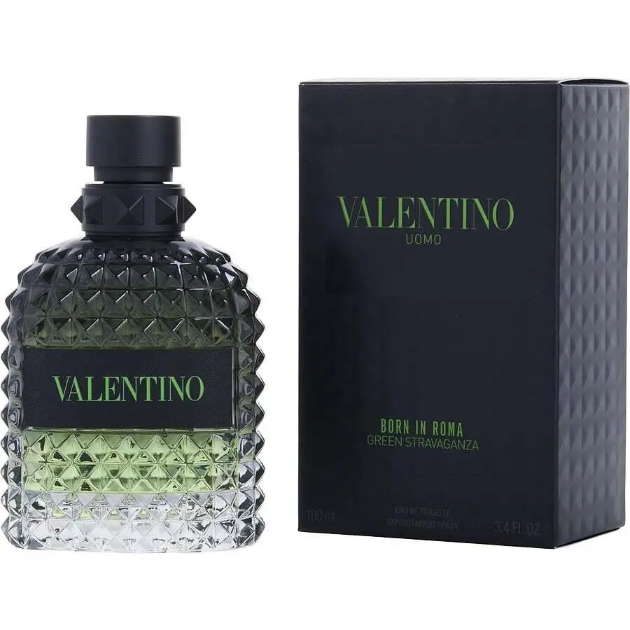 Uomo Born In Roma Green Stravaganza Edt Spray 3.4 Oz For Men by Valentino