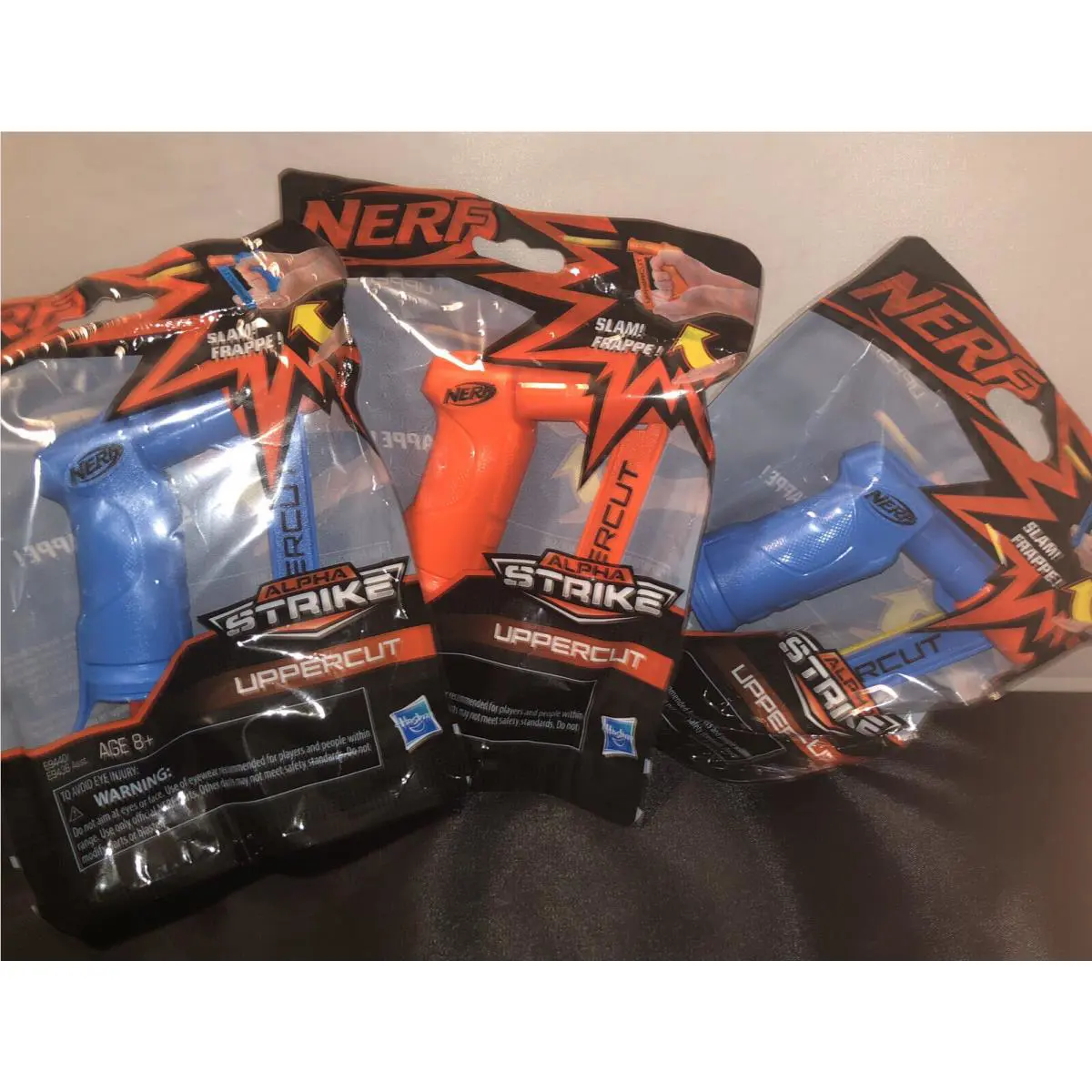 Hasbro Nerf Alpha Strike Uppercut Slam Party Pack of 3 Orange Blue