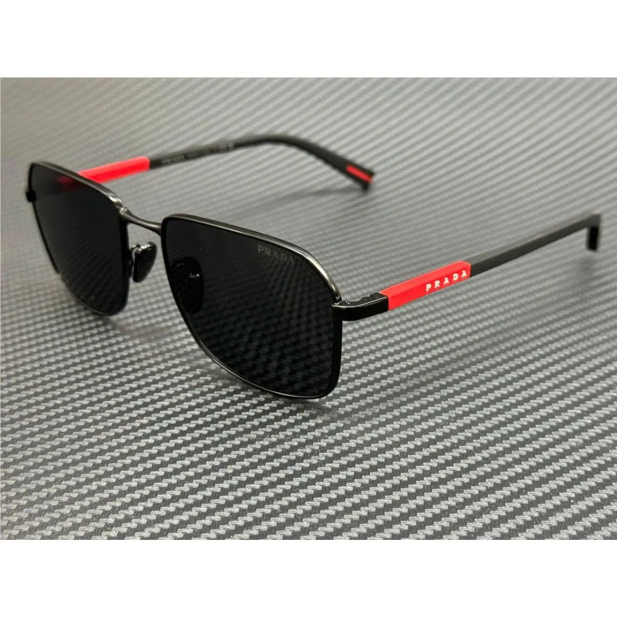 Prada Linea Rossa PS A51S 1BO06F Matte Black Grey Men`s 57 mm Sunglasses