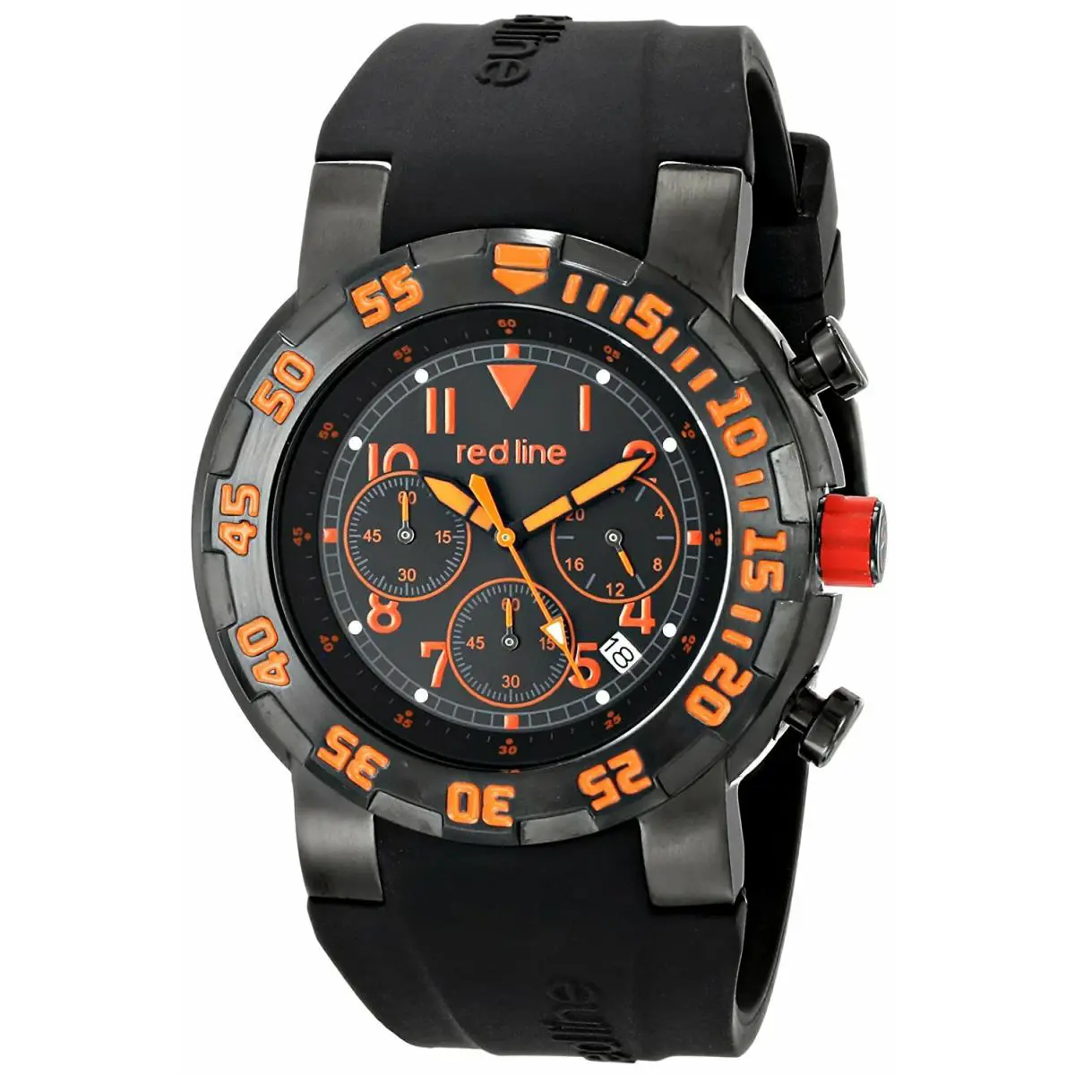 Men`s Rpm Black Dial Black Silicone Watch RL-50027-BB-01OR by Red Line