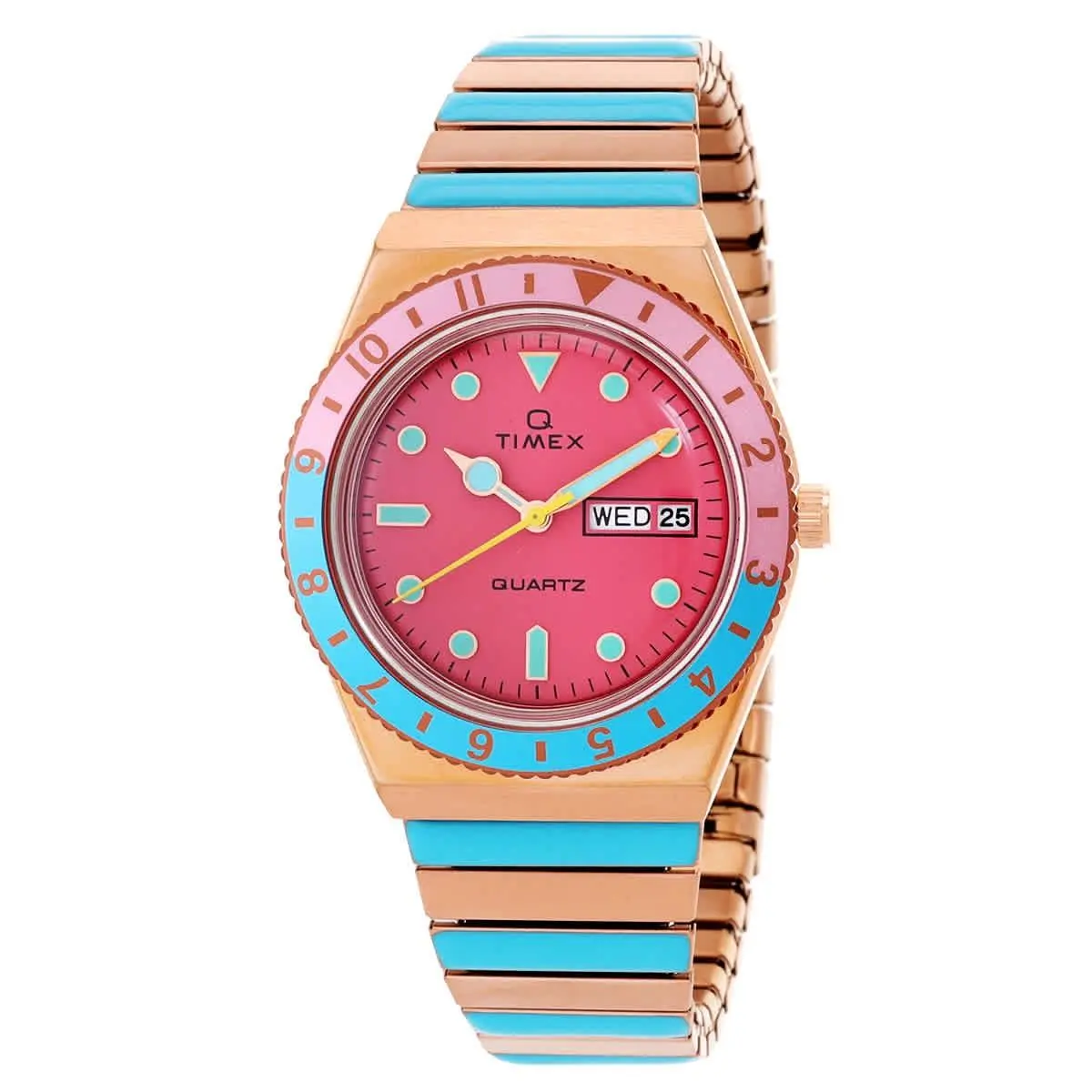 Q  Malibu Quartz Pink Dial Ladies Watch TW2U81500 by Timex