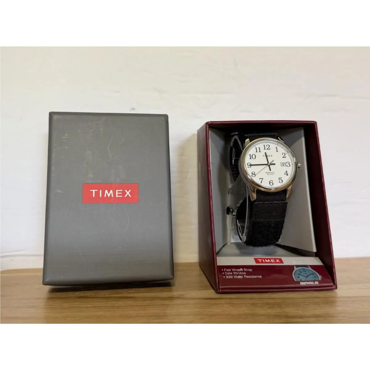 Timex Indiglo Watch TW2U84900 Men`s Easy Reader Black Nylon Wrapstrap Date 30M - Dial: White, Band: Black, Bezel: Silver