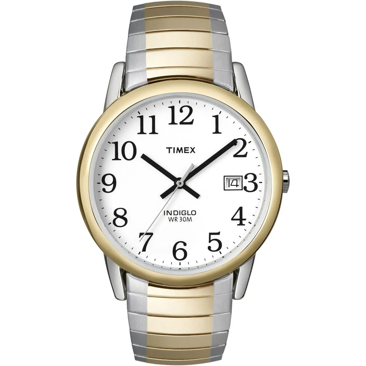 Timex Men`s T2H311 Easy Reader 35mm Two-tone Stainless Steel Expansion Band