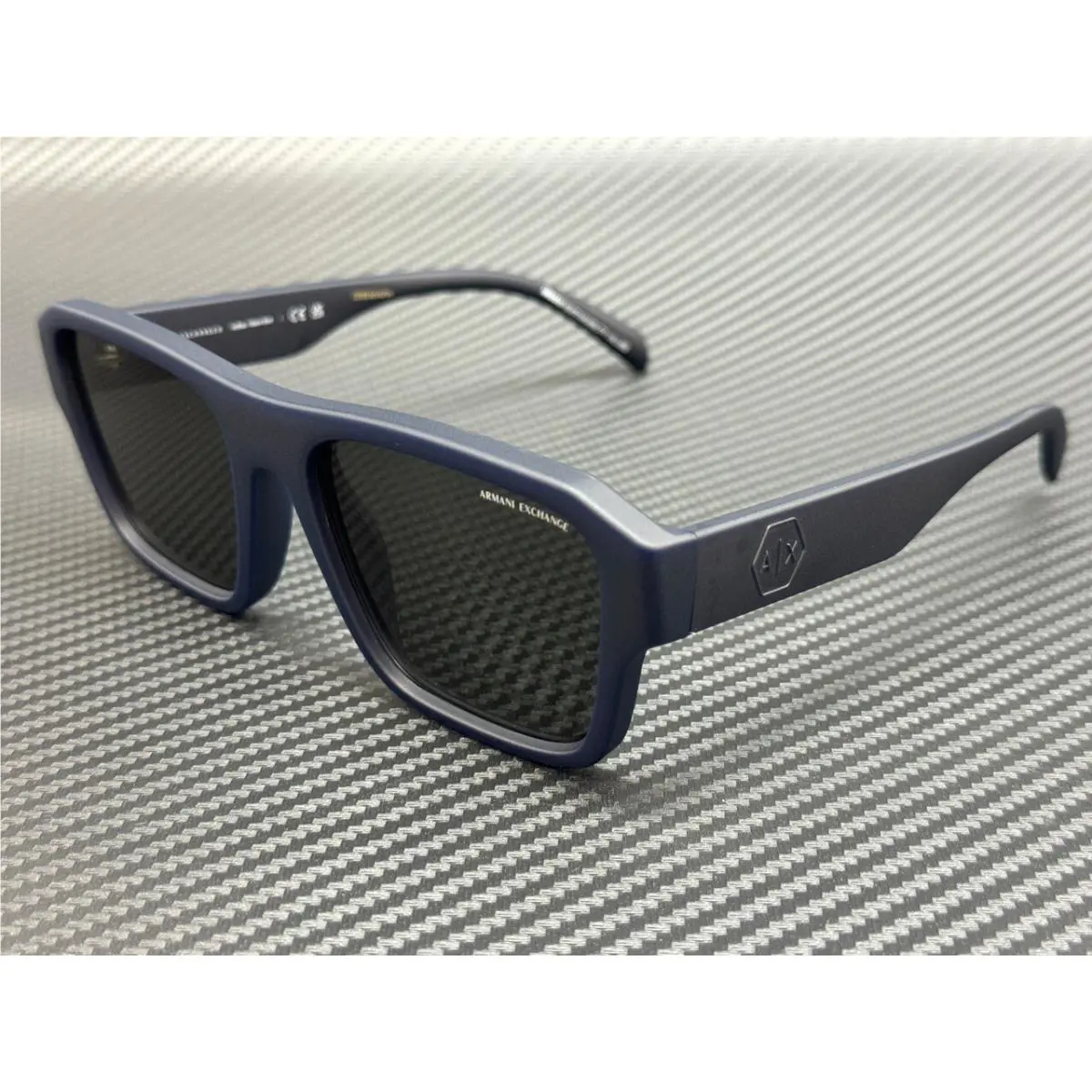 Armani Exchange AX4154SU 837187 Matte Blue Grey Men`s 56 mm Sunglasses