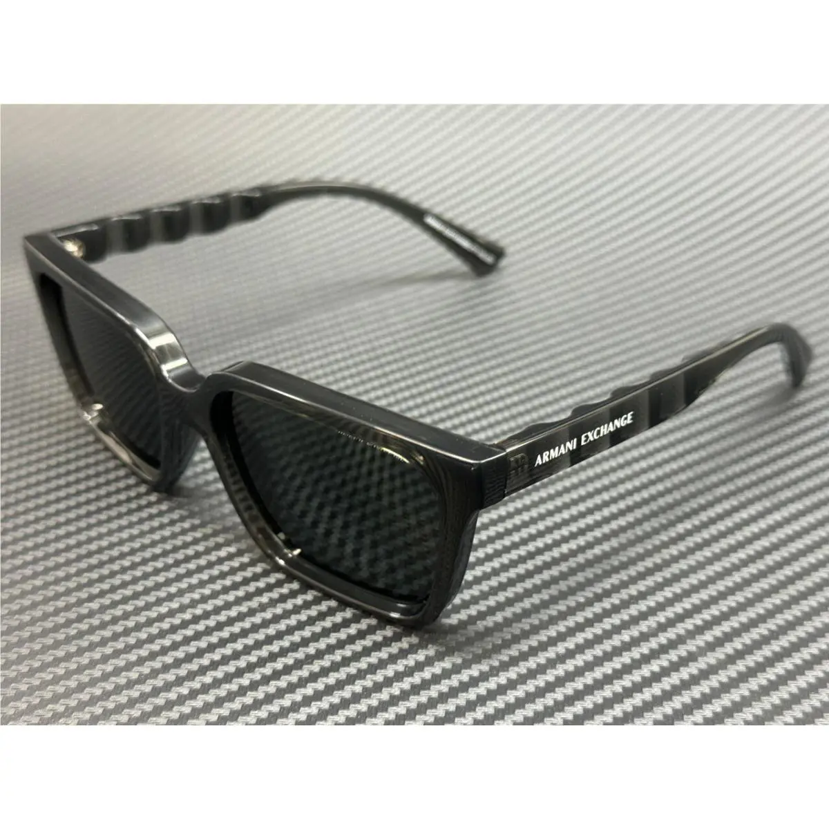 Armani Exchange AX4147S 835687 Transparent Grey Men`s 56 mm Sunglasses