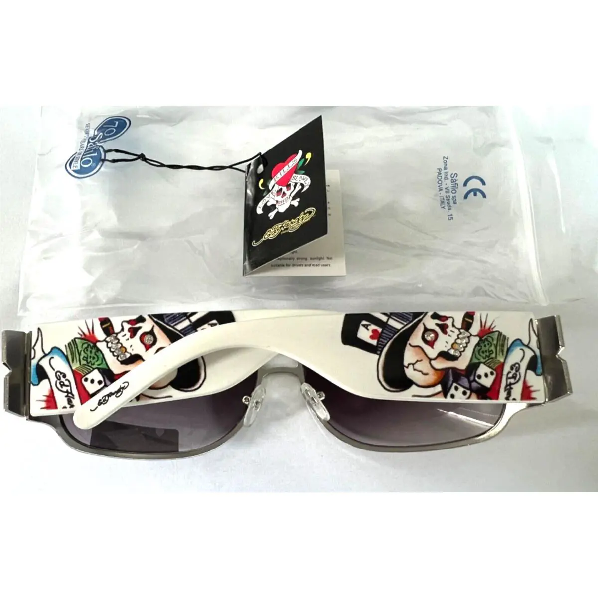 Winner Take All Dice Gunmetal Vtg White/purple Tattoo Eyewear EHS-037 by Ed Hardy