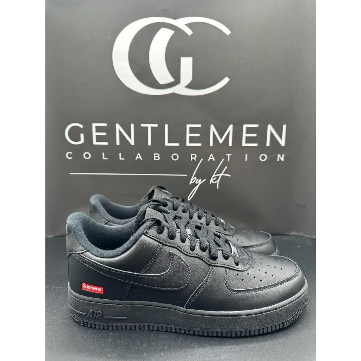 Size 12 - Nike Air Force 1 Low x Supreme Box Logo 2020 - Black