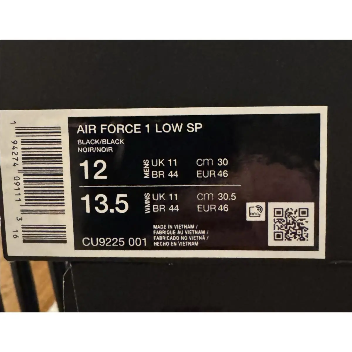 Nike shoes - Nike Air Force 1 Low - CU9225-001 - Black 5