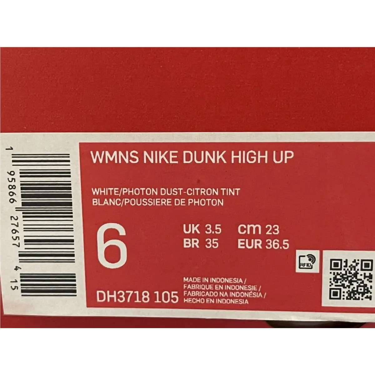 Nike shoes - Nike Dunk High Up - Dunk High - DH3718-105 - White (UPC: 0195866276574) 6