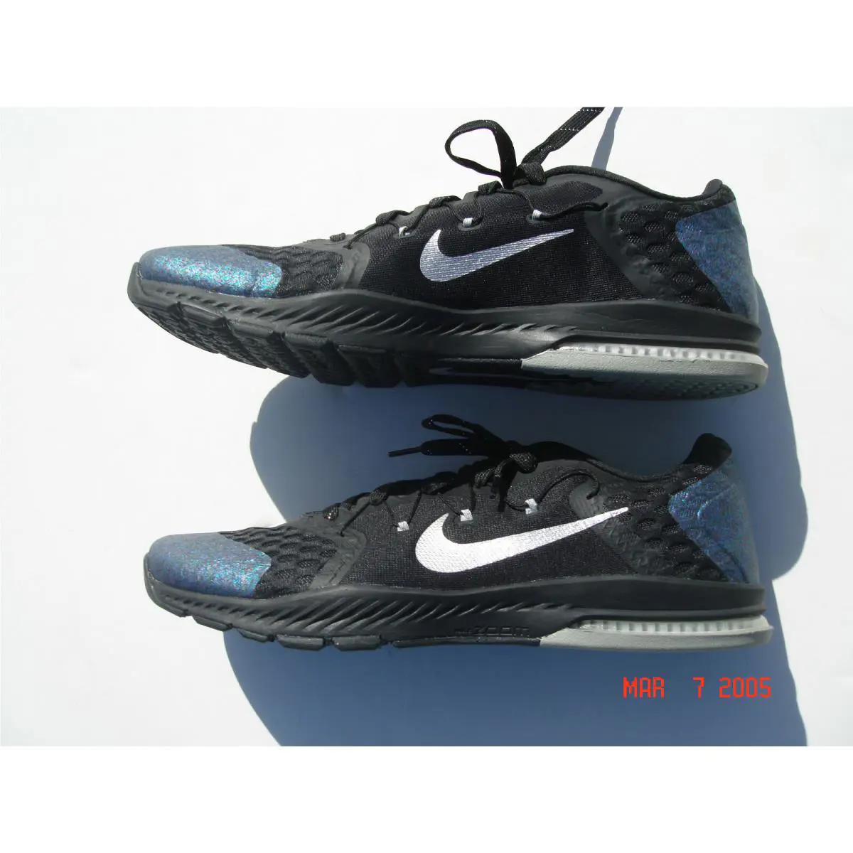 Nike shoes - MODEL 882152-001(NIKE® ZOOM Training® SHOE - BLACK and BLUE METALLIC 2