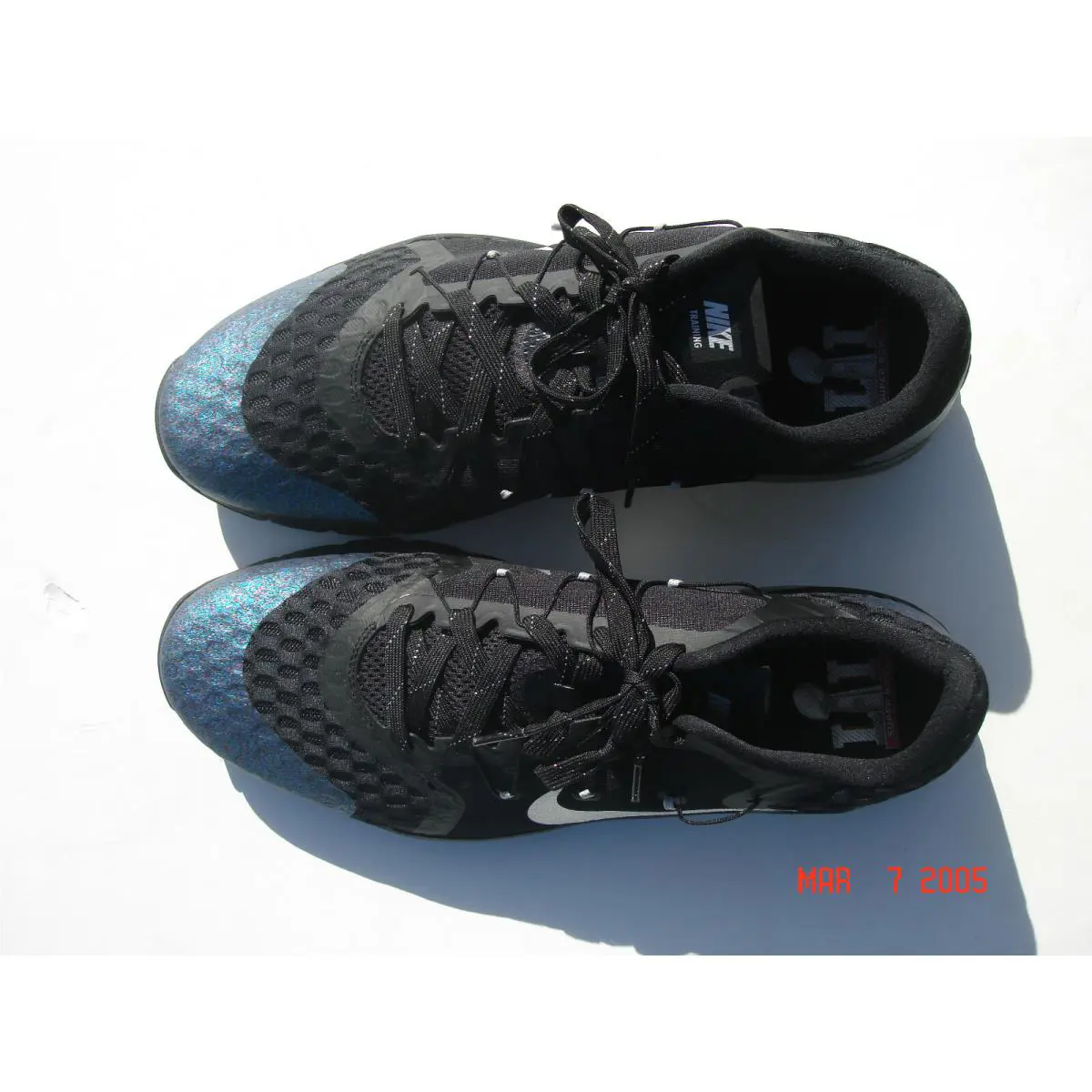 Nike shoes - MODEL 882152-001(NIKE® ZOOM Training® SHOE - BLACK and BLUE METALLIC 3
