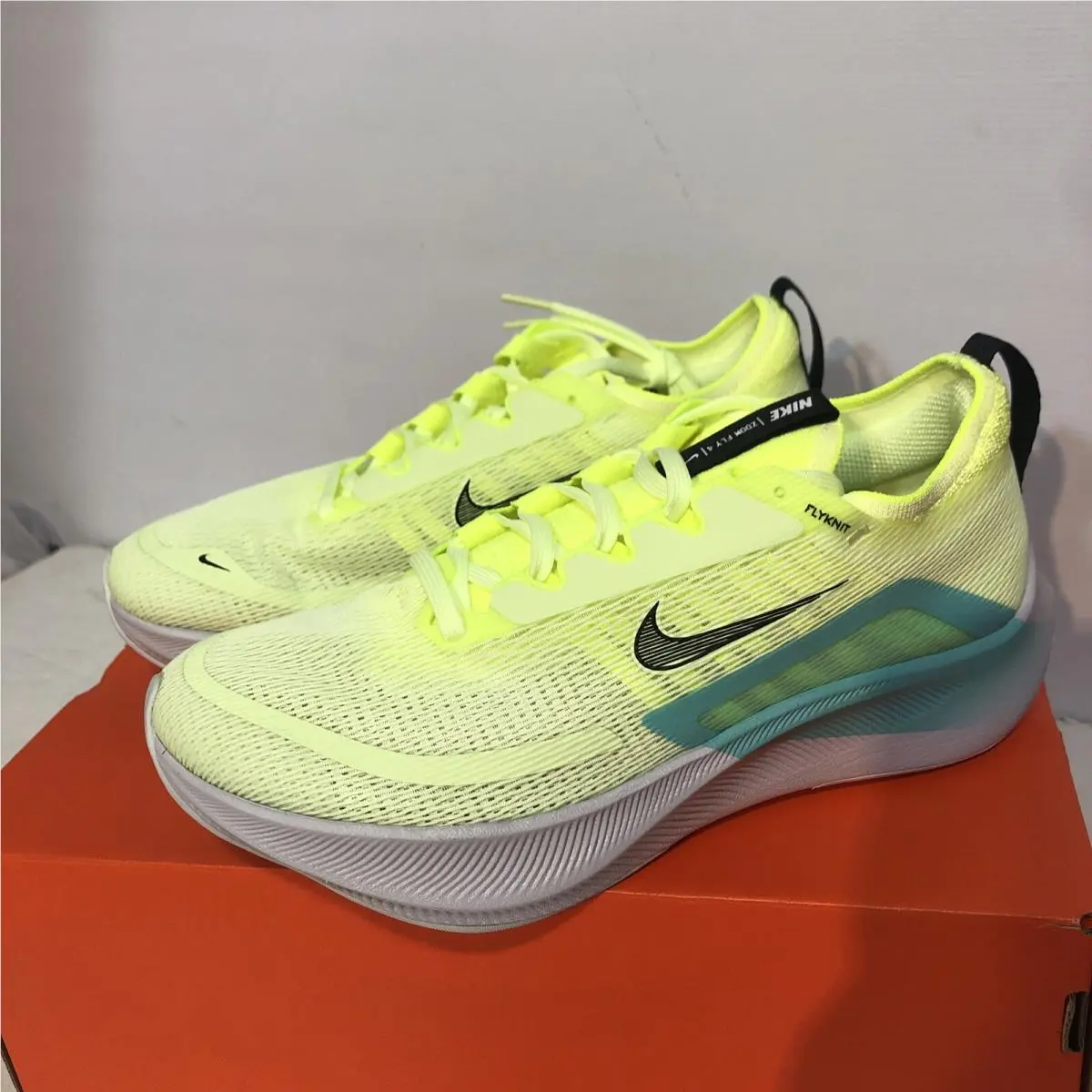 Zoom Fly 4 Running Shoes Barely Volt Black CT2401-700 Women`s Size 7 by Nike