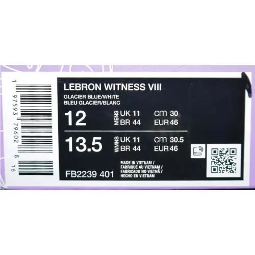 Nike shoes - Nike LeBron Witness - LeBron Witness - FB2239-401 - Glacier Blue/Light Amory Blue-Lilac Bloom-White 1