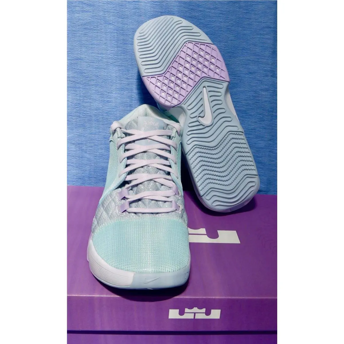 Nike shoes - Nike LeBron Witness - LeBron Witness - FB2239-401 - Glacier Blue/Light Amory Blue-Lilac Bloom-White 2
