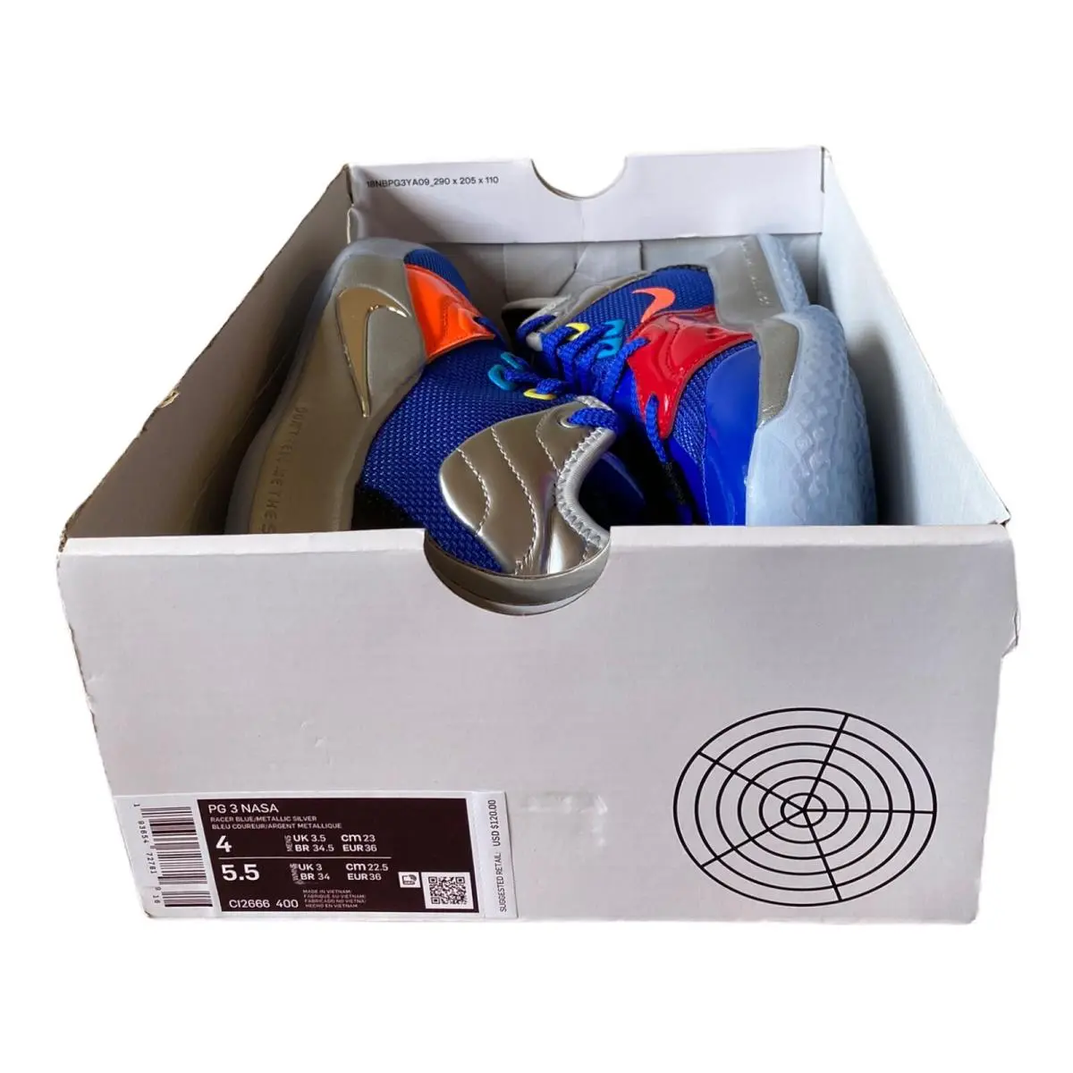 Nike shoes - Nike Pg 3 - CI2666-400 - Blue, Manufacturer: Racer Blue/Metallic Silver 6