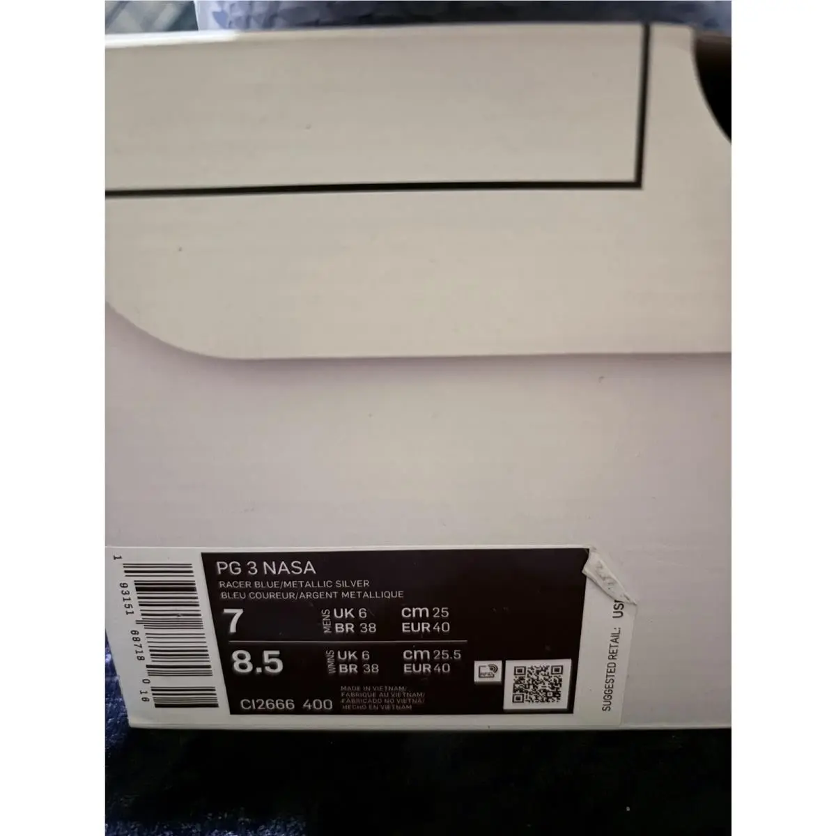 Nike shoes - Nike Pg 3 - CI2666-400 - Blue, Manufacturer: Racer Blue/Metallic Silver 1