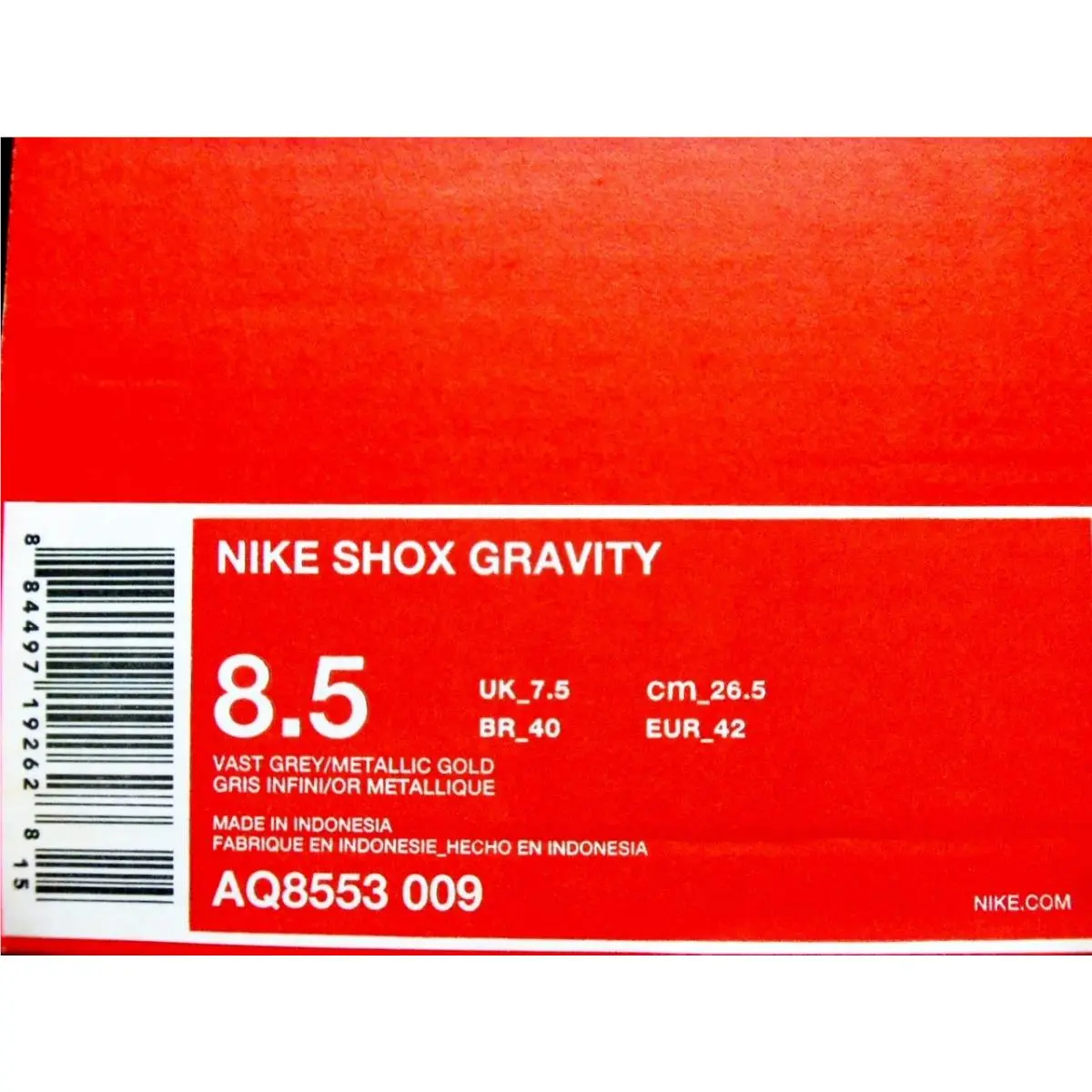 Nike shoes - Nike Shox Gravity - Shox Gravity - AQ8553-009 - Gray (UPC: 0884497192628) 3