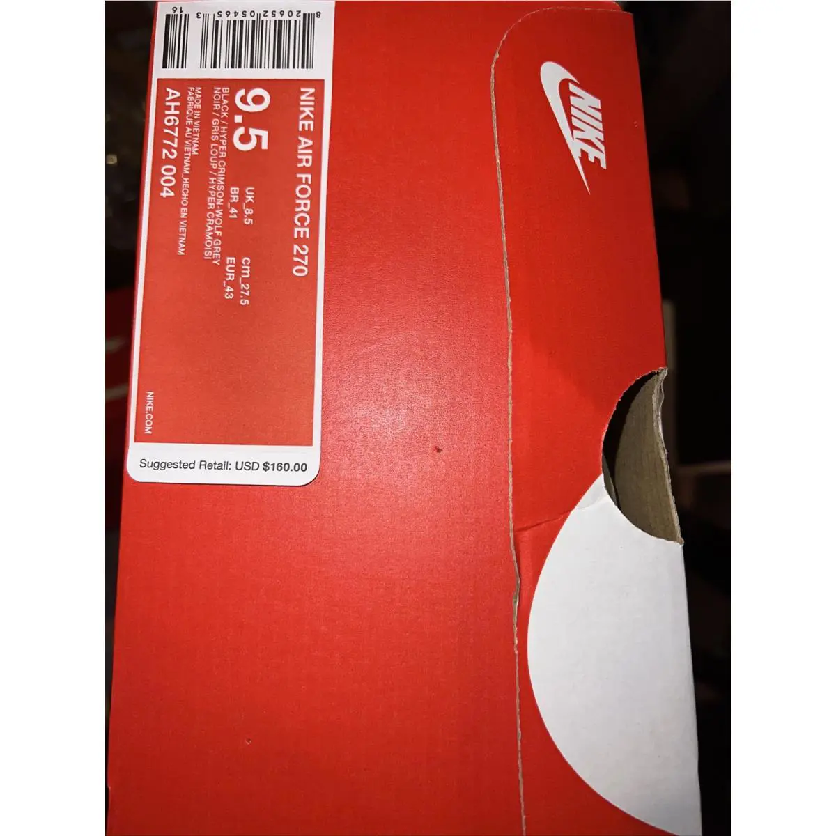 Nike shoes - Nike Air Force 270 - Air Force - AH6772004 - Black (UPC: 00820652054653) 0