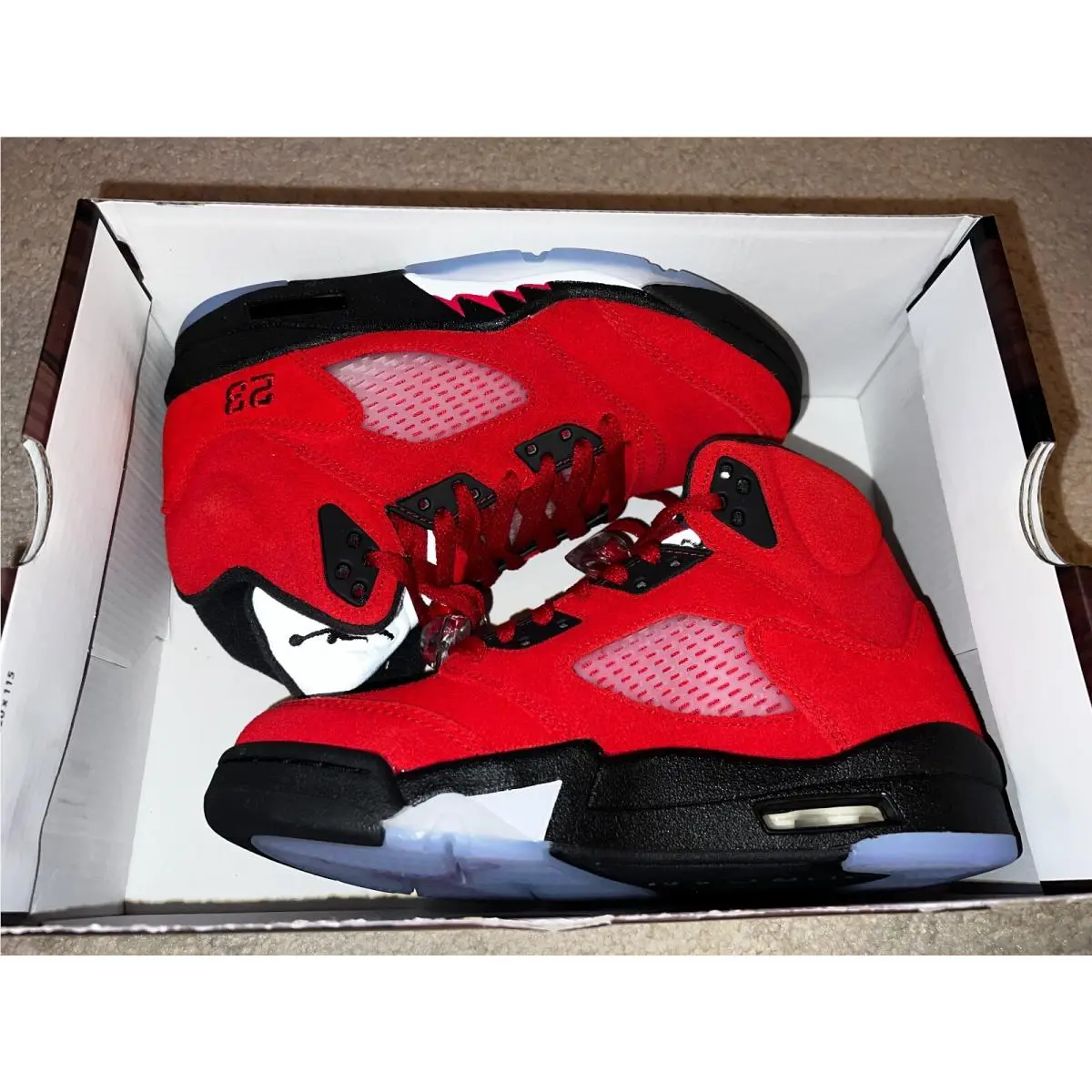 Nike Air Jordan V 5 Retro Mens Raging Bull Red SZ 4.5 Deadstock DD0587-600