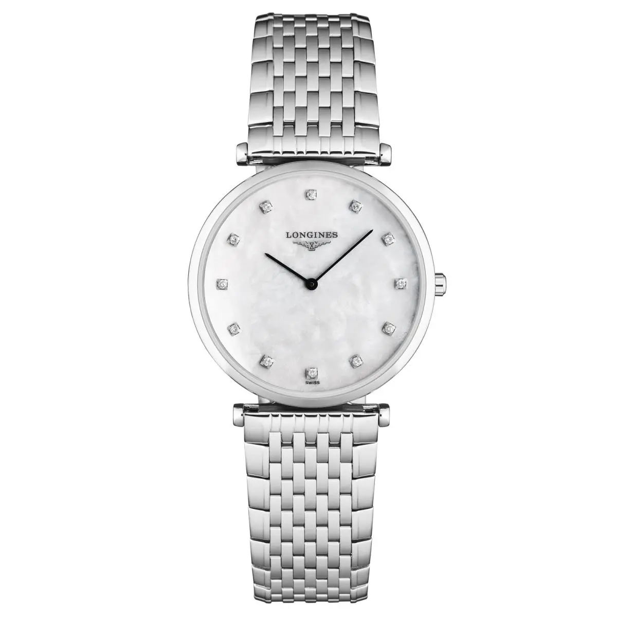 Longines La Grande Diamond Mop Dial Steel Bracelet Quartz Watch L4.709.4.88.6