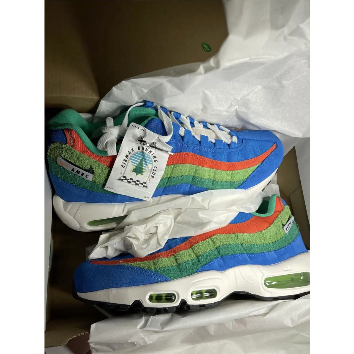 Nike shoes - Nike Air Max 95 SE - DH2718 400 - Lt Photo Blue/Black-Roma Green (UPC: 0195242090848) 6