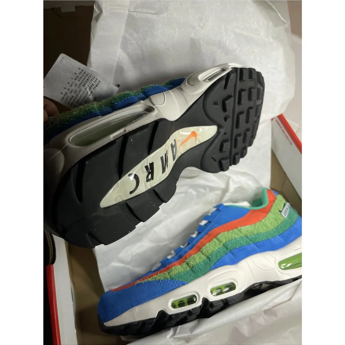 Nike shoes - Nike Air Max 95 SE - DH2718 400 - Lt Photo Blue/Black-Roma Green (UPC: 0195242090848) 7