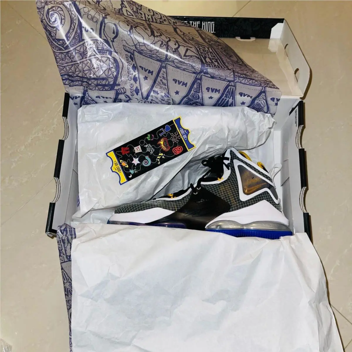 Nike shoes - Nike LeBron 19 - LeBron - CZ0203-002 - Black/Persian Violet/White/University Gold 6