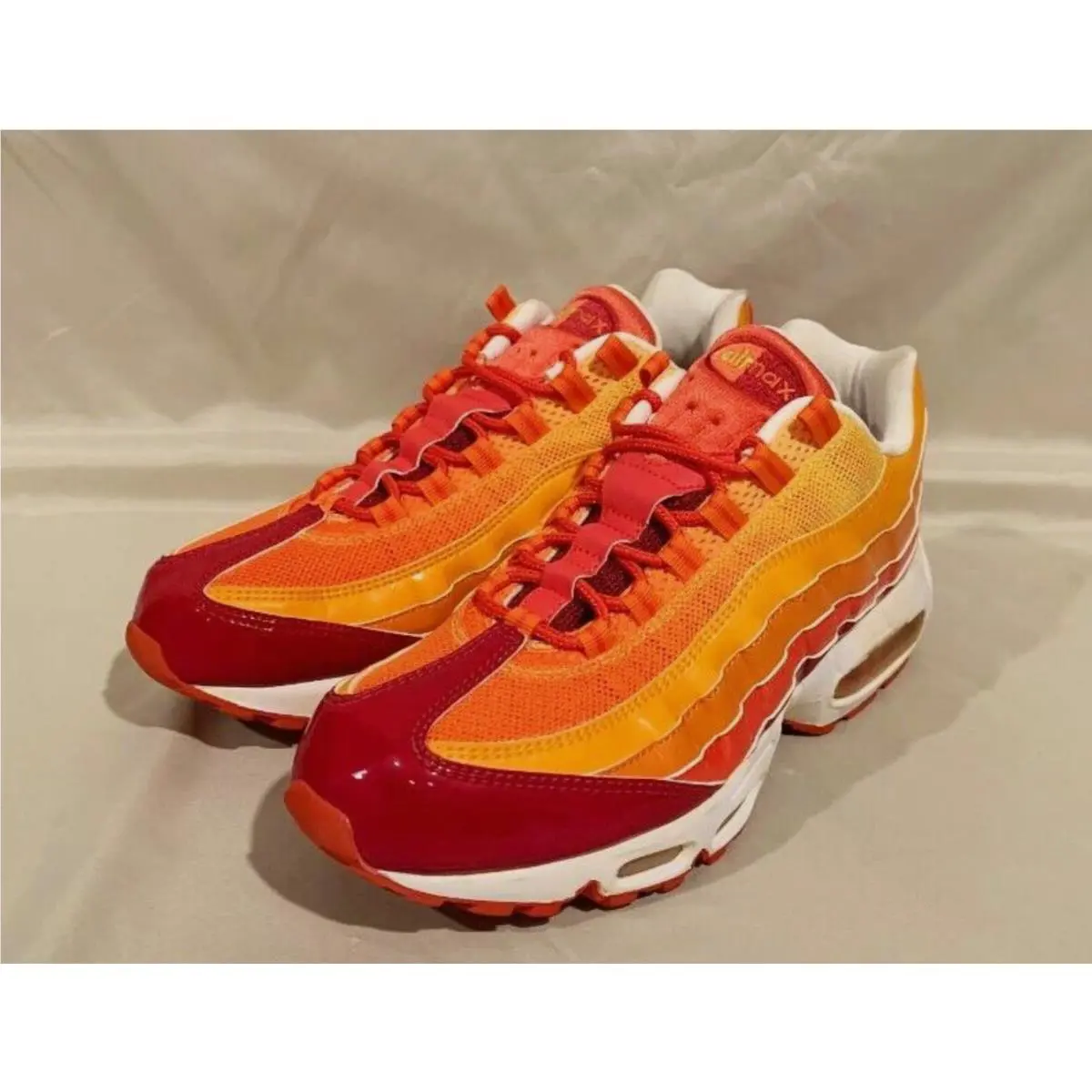 Nike Air Max 95 Fantastic Four Human Torch Mens 8 Deep Red Orange 609048 681