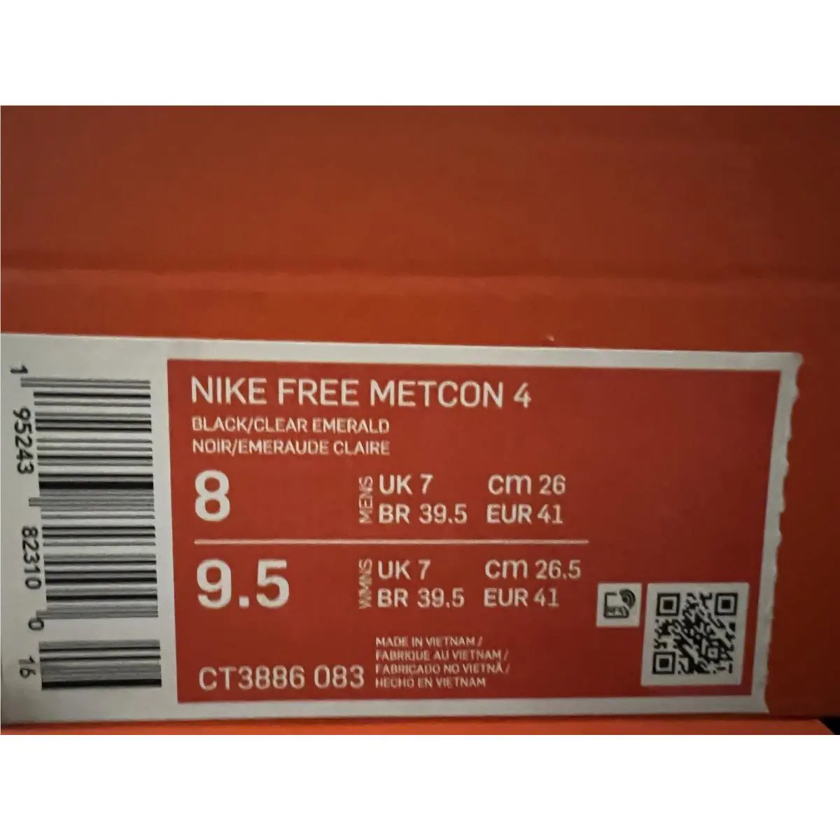 Nike shoes - Nike Free Metcon 4 - Free Metcon - CT3886-083 - Black/White/Orange/Green 10