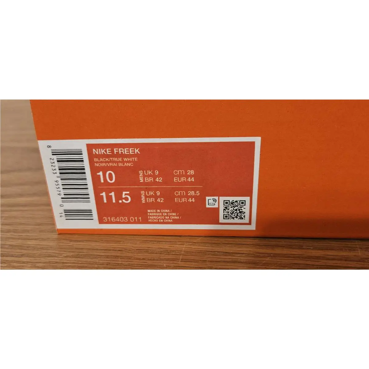 Nike shoes - Nike Freek - Freek - 316403-011 - Black, Manufacturer: Black/True White 1