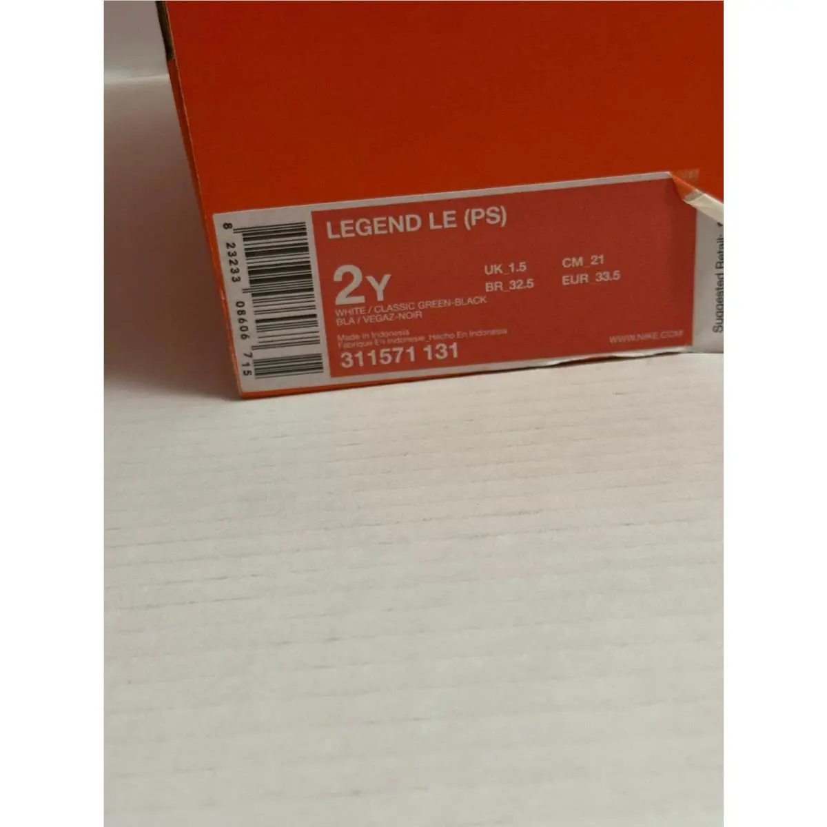 Nike shoes - Nike Legend - Legend - 311571 131 - White/green 6
