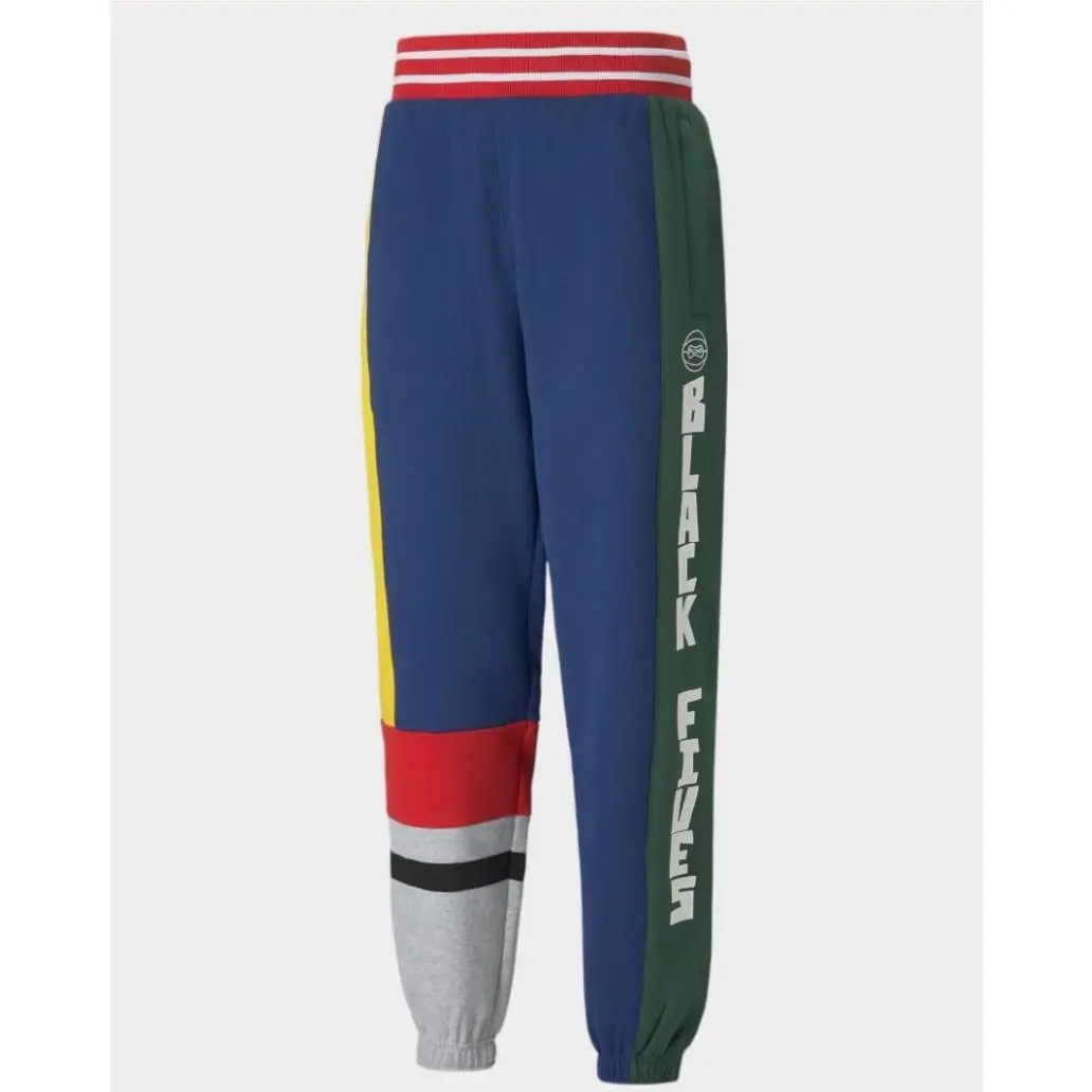 Puma Men`s Black Fives Hoopmen Basketball Sweatpants Blue 532448-01 f