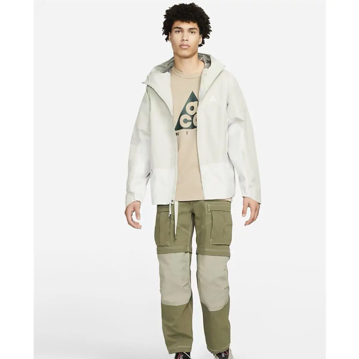 Nike clothing - Nike Storm-Fit ADV ACG Chain of Craters Jacket - DB3559145 - Light Stone/Light Bone-Summit White (UPC: 195245508760) 8