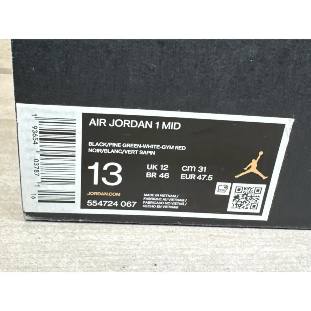 Nike shoes - Air Jordan 1 - Air - 554724-067 - Green (UPC: 0193654037871) 17