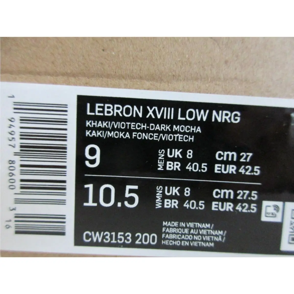 Nike shoes - Nike LeBron 18 - LeBron - CW3153-200 - Brown (UPC: 194957806003) 3