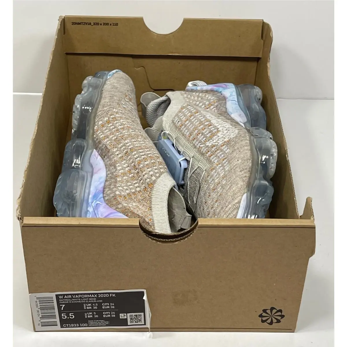 Nike shoes - MIKE AIR VAPORMAX 2020 FK - CT1933-100 - Oatmeal` (UPC: 194500281349) 9