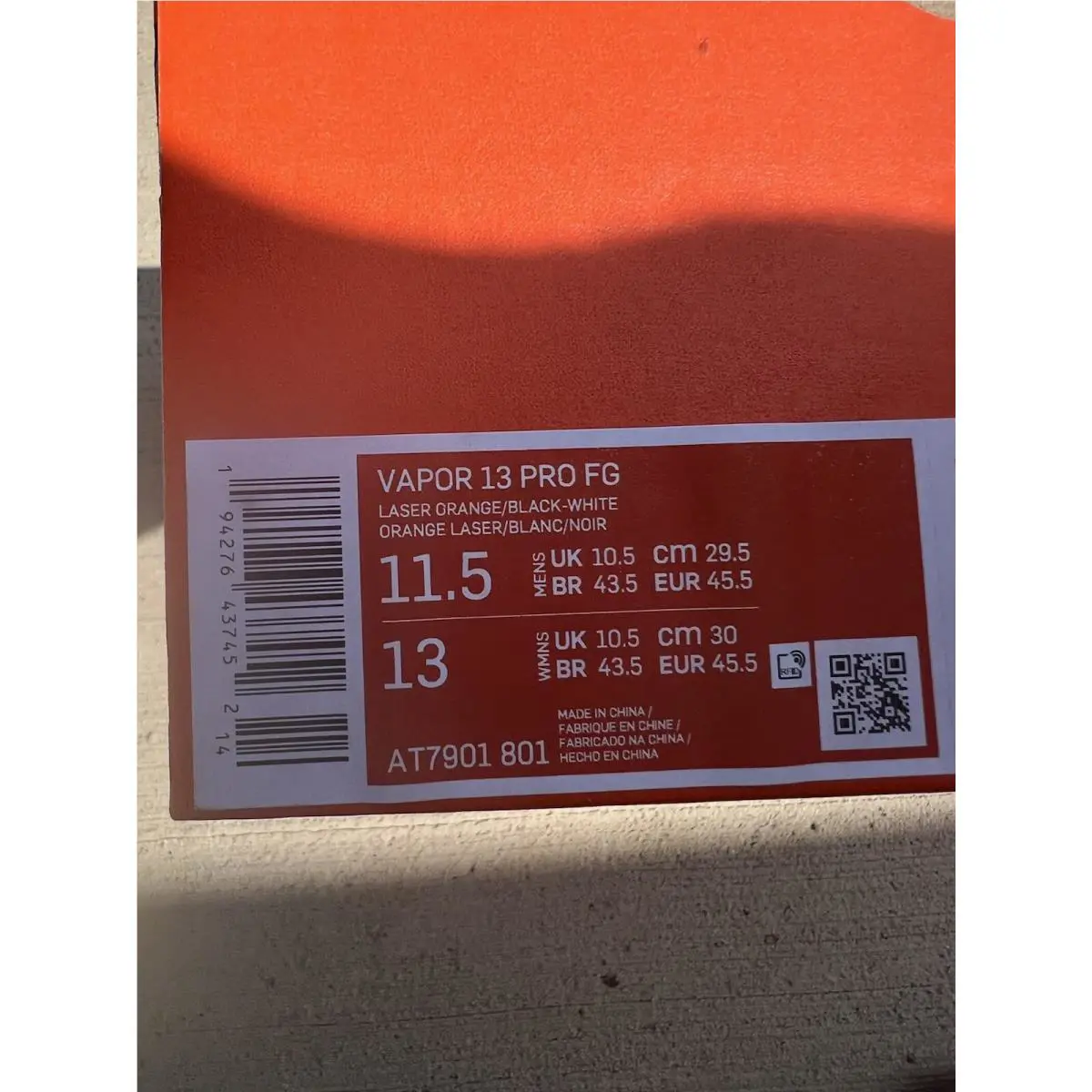Nike shoes - Nike Mercurial Vapor - Mercurial Vapor - AT7901-801 - Laser Orange, Main: Black 4