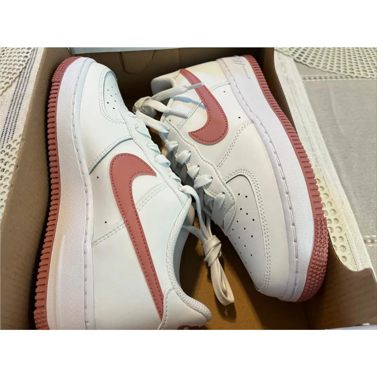 Nike shoes - Nike Air Force 1 GS - Summit White Red Stardust 12