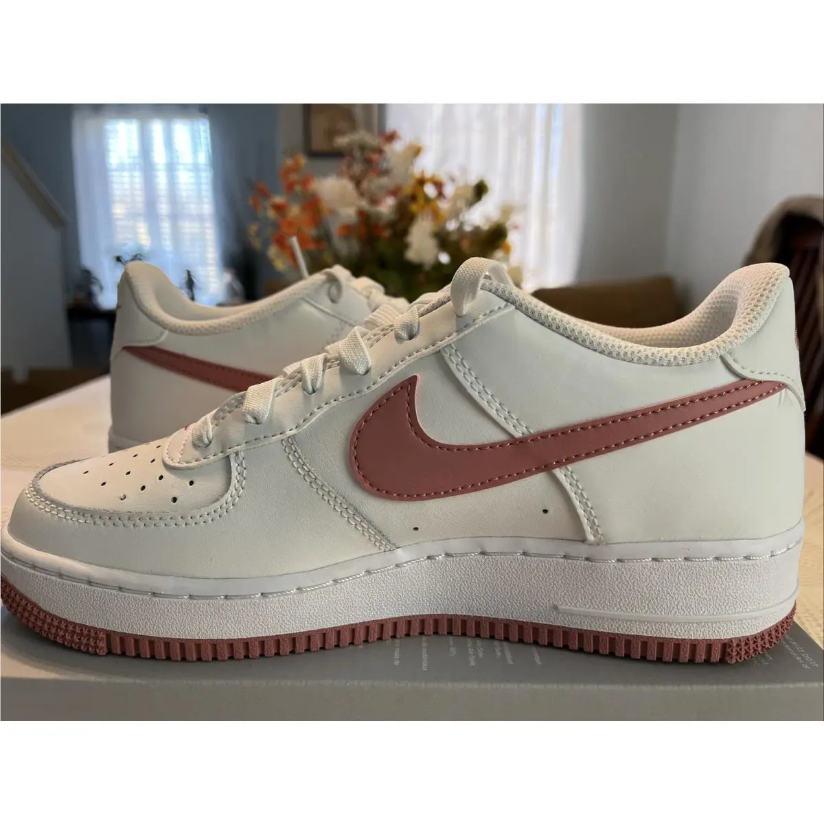 Nike shoes - Nike Air Force 1 GS - Summit White Red Stardust 0