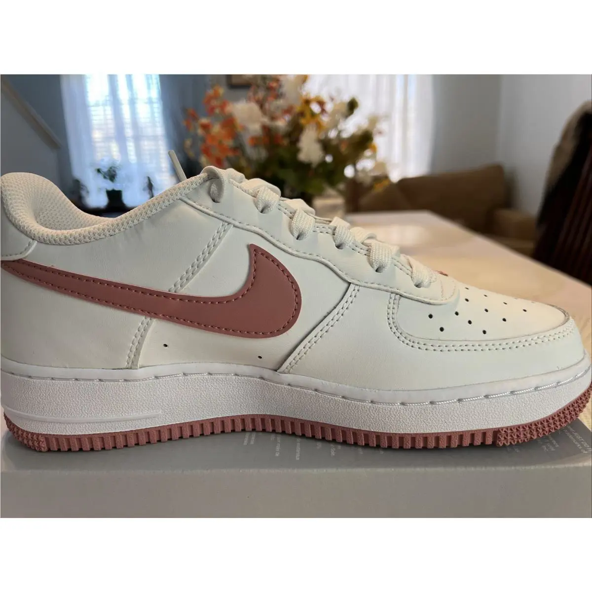 Nike shoes - Nike Air Force 1 GS - Summit White Red Stardust 1