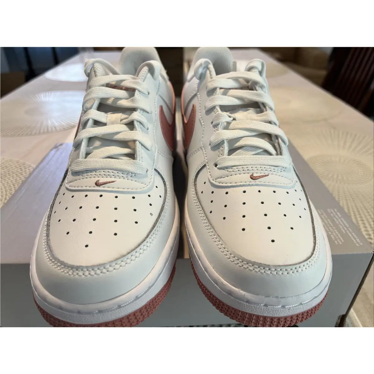 Nike shoes - Nike Air Force 1 GS - Summit White Red Stardust 3