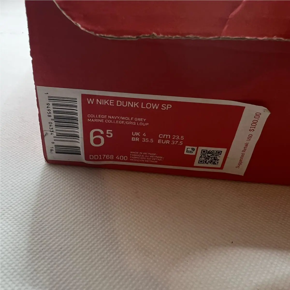 Nike shoes - Nike Dunk Low - Dunk Low - DD1768400 - College Navy/Wolf Grey 6