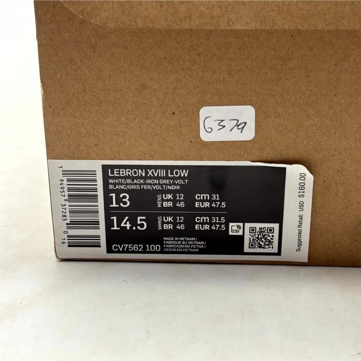 Nike shoes - Nike LeBron 18 Low - LeBron Low - CV7562-100 - Black (UPC: 194957372850) 8