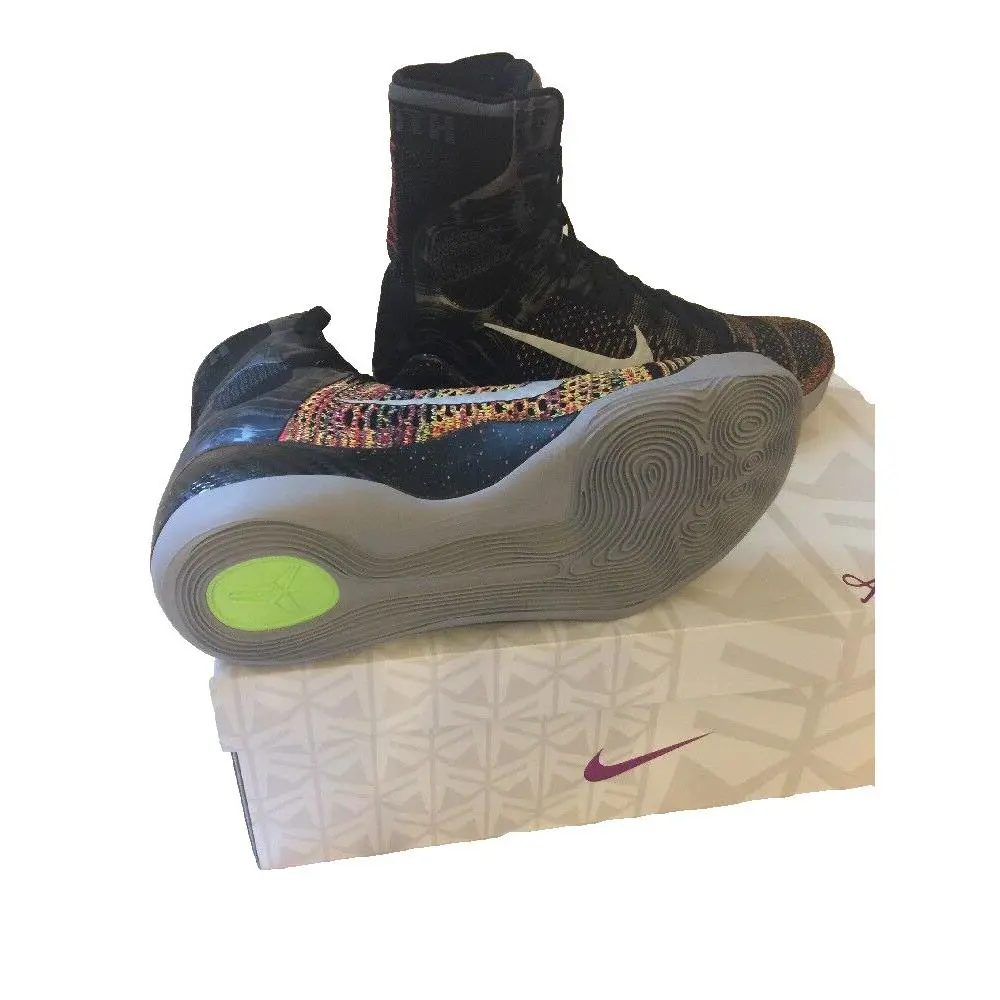 Nike shoes - Nike Kobe 9 Elite - Kobe Elite - 630847001 - Black/ Metallic Silver / Volt Bright Crimson 6