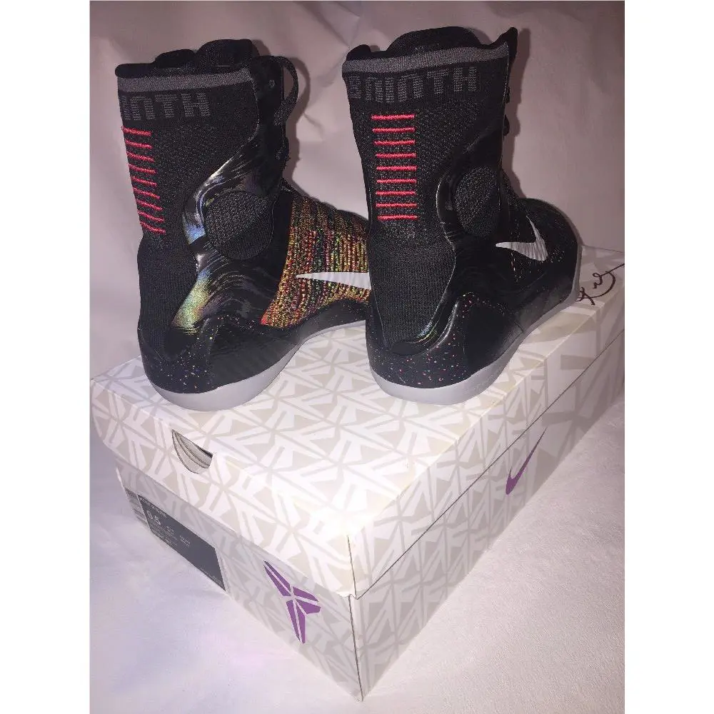Nike shoes - Nike Kobe 9 Elite - Kobe Elite - 630847001 - Black/ Metallic Silver / Volt Bright Crimson 10