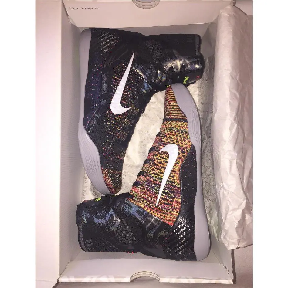 Nike shoes - Nike Kobe 9 Elite - Kobe Elite - 630847001 - Black/ Metallic Silver / Volt Bright Crimson 1