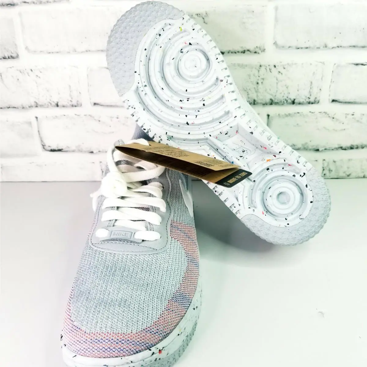 Nike shoes - Nike Air Force 1 Crater Flyknit - DC4831-002 - Wolf Grey/White-Pure Platinum (UPC: 194955869499) 8