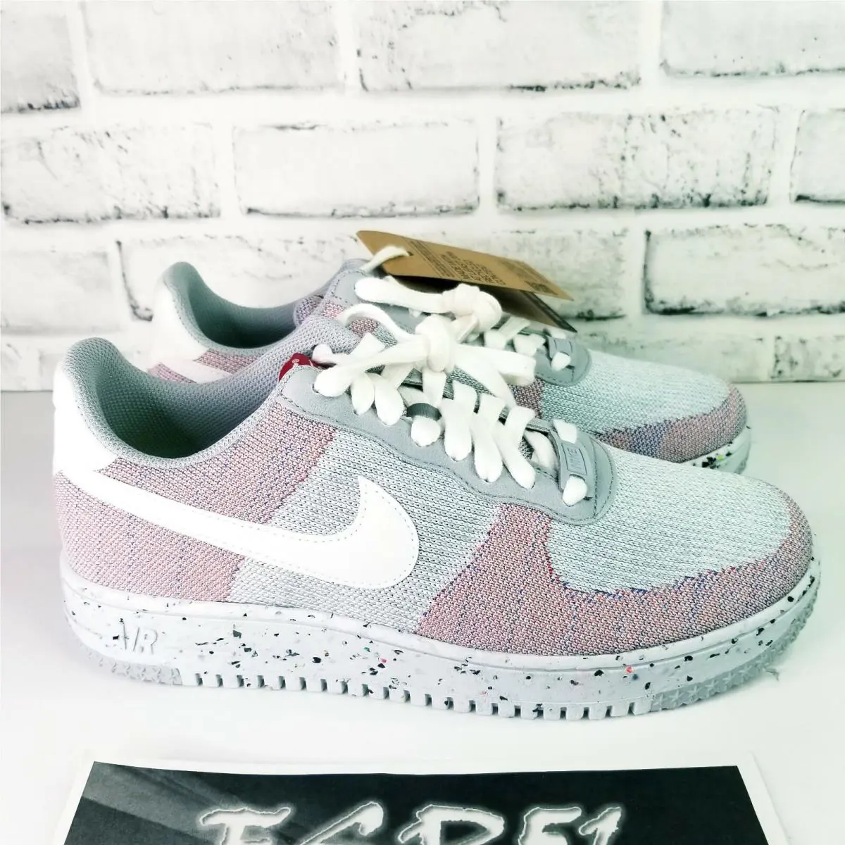 Nike shoes - Nike Air Force 1 Crater Flyknit - DC4831-002 - Wolf Grey/White-Pure Platinum (UPC: 194955869499) 4